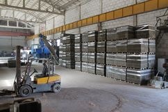 Естественная сушка арболита летом в цеху на поддонах